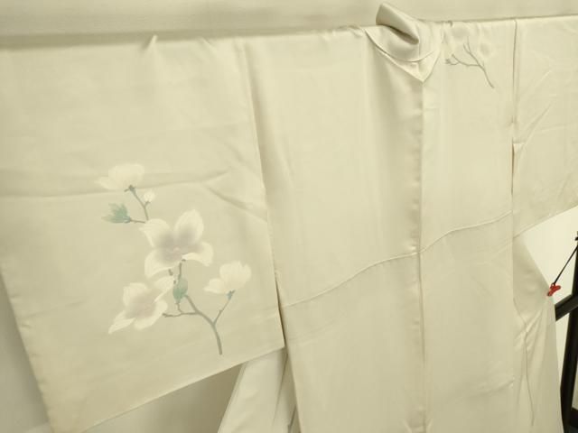 平和屋着物●訪問着　刺繍　草花文　正絹　逸品　DABK2936op