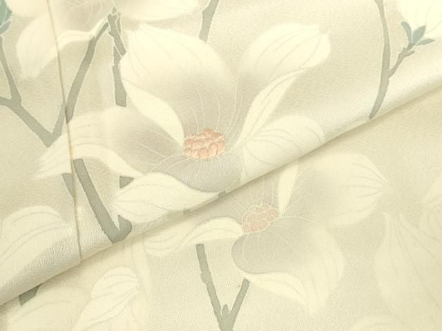 平和屋着物●訪問着　刺繍　草花文　正絹　逸品　DABK2936op