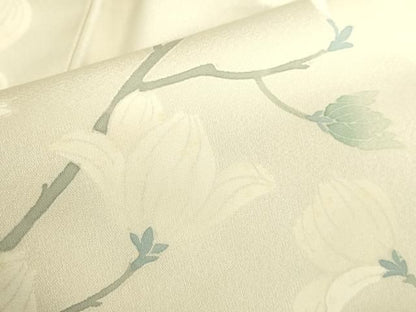 平和屋着物●訪問着　刺繍　草花文　正絹　逸品　DABK2936op