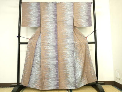 平和屋着物●上質な小紋　エ霞文　正絹　逸品　DABK2937op