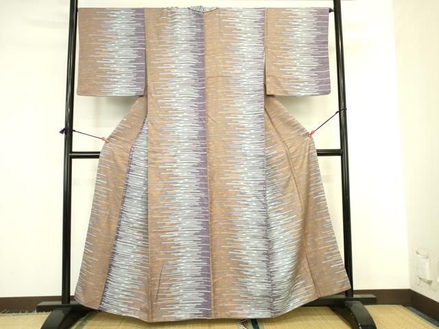 平和屋着物●上質な小紋　エ霞文　正絹　逸品　DABK2937op