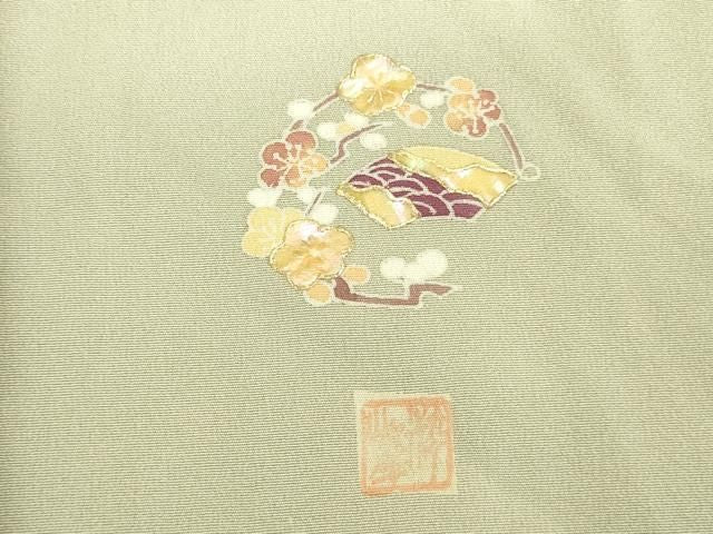 平和屋着物●高級染元　粋峰　林芳夫　京加賀友禅　訪問着　風景花文　暈し染め　正絹　逸品　DABK2943op