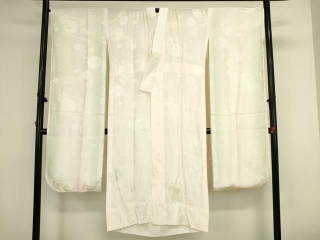 平和屋着物●振袖用長襦袢　無双仕立て　花鞠文　暈し染め　正絹　逸品　未使用　DABK2945op