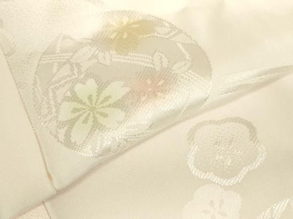平和屋着物●振袖用長襦袢　無双仕立て　花鞠文　暈し染め　正絹　逸品　未使用　DABK2945op