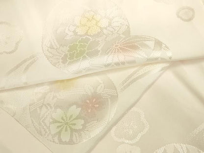 平和屋着物●振袖用長襦袢　無双仕立て　花鞠文　暈し染め　正絹　逸品　未使用　DABK2945op