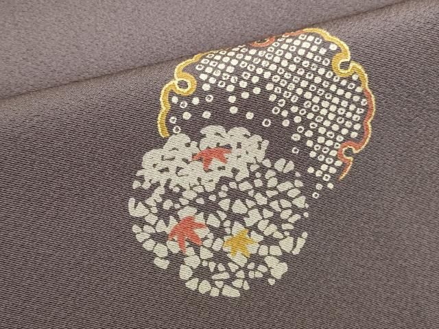 平和屋着物●上質な小紋　雪輪花文　ロング丈　正絹　逸品　DABK2953op