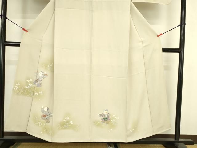 平和屋着物●訪問着　童子遊び　暈し染め　金彩　正絹　逸品　DABK2956op