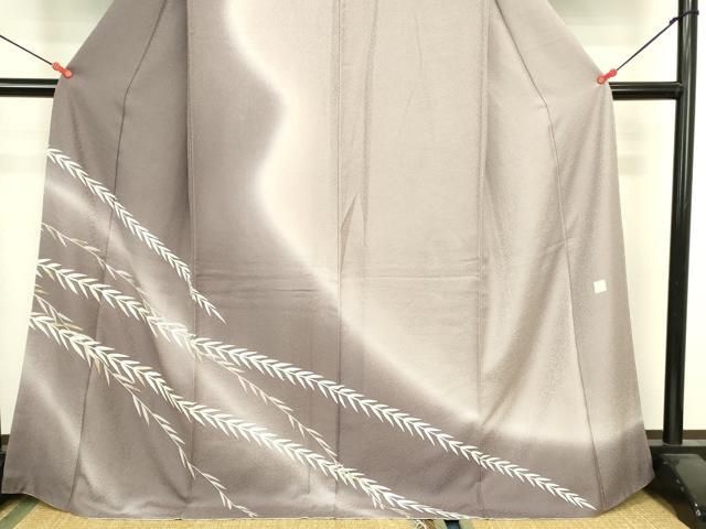 平和屋着物●訪問着　作家物　草葉文　暈し染め　金銀彩　正絹　逸品　DABK2965op