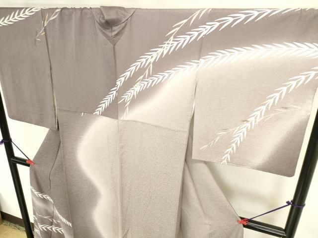 平和屋着物●訪問着　作家物　草葉文　暈し染め　金銀彩　正絹　逸品　DABK2965op