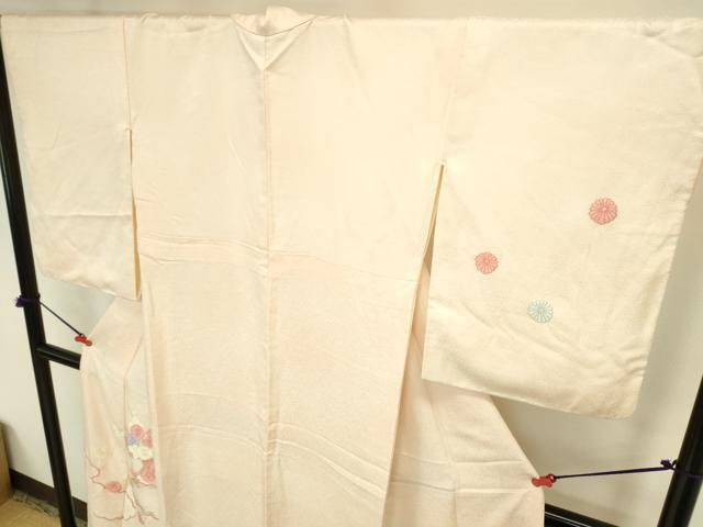平和屋着物●中国三大刺繍　相良刺繍　総刺繍　訪問着　雲取花文　暈し染め　金糸　正絹　逸品　DABK2967op
