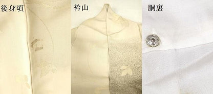 平和屋着物●訪問着　駒刺繍　寿光織　舞楓文　暈し染め　金糸　正絹　逸品　DABK2979op