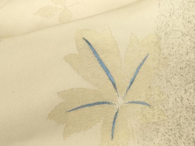 平和屋着物●訪問着　駒刺繍　寿光織　舞楓文　暈し染め　金糸　正絹　逸品　DABK2979op