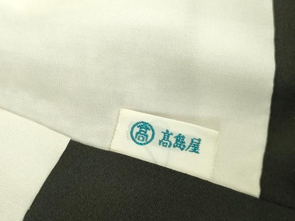 平和屋着物●訪問着　舞花　黒地　たたき染め　鬼しぼ縮緬　高島屋扱い　正絹　逸品　DABK2981op