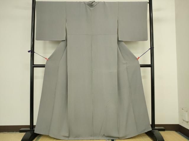 平和屋着物●江戸小紋　万筋　羊羹色×白練色　正絹　逸品　DABK2989op