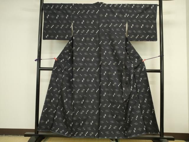平和屋着物●本場琉球絣　紬　正絹　逸品　未使用　DABK2990op