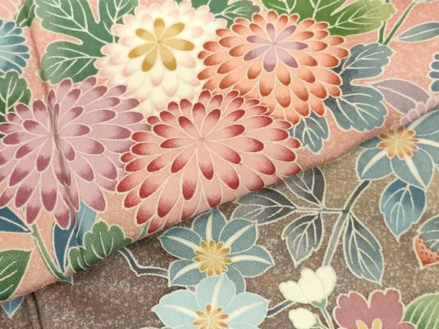 平和屋着物●訪問着　友禅　草花　暈し染め　正絹　逸品　未使用　DABK2993op