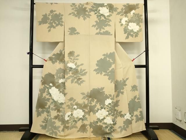 平和屋着物●訪問着　牡丹　金彩　正絹　逸品　DABK2995op