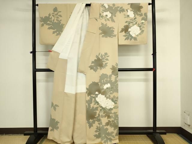 平和屋着物●訪問着　牡丹　金彩　正絹　逸品　DABK2995op