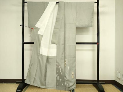 平和屋着物●豪華色留袖　作家物　駒刺繍　短冊花文　金彩　正絹　逸品　未使用　DABK2997op