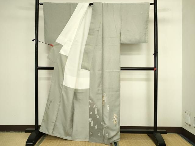 平和屋着物●豪華色留袖　作家物　駒刺繍　短冊花文　金彩　正絹　逸品　未使用　DABK2997op