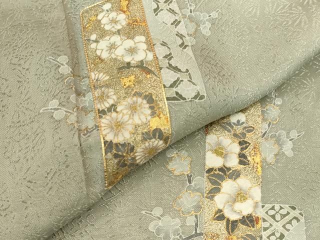 平和屋着物●豪華色留袖　作家物　駒刺繍　短冊花文　金彩　正絹　逸品　未使用　DABK2997op