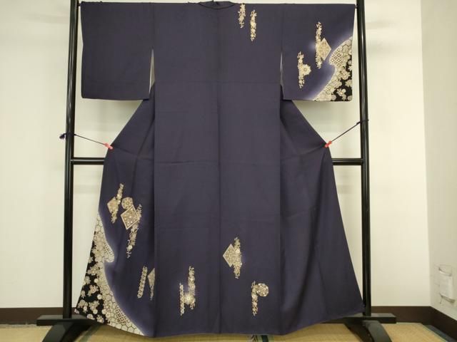 平和屋着物●訪問着　花唐草文　暈し染め　金彩　正絹　逸品　DABK3000op