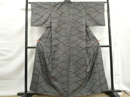 平和屋着物■本場大島紬　7マルキ　斜縞文　正絹　逸品　DABK3005qa