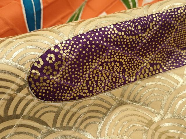 平和屋着物■豪華振袖　駒刺繍　立波草花文　金彩　正絹　逸品　DABK3010qa