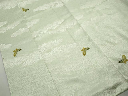 平和屋着物■上質な小紋　絞り　舞蝶雲文　正絹　逸品　DABK3014qa