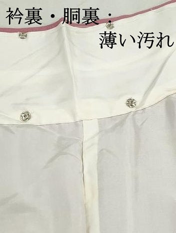 平和屋着物■上質な色無地　丸地紋　退紅色　正絹　逸品　DABK3016qa