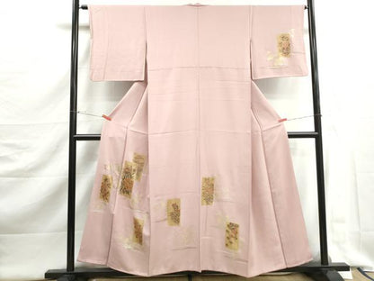 平和屋着物■訪問着　短冊花文　金彩　正絹　逸品　DABK3021qa