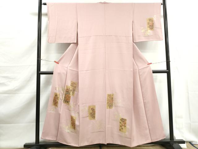 平和屋着物■訪問着　短冊花文　金彩　正絹　逸品　DABK3021qa