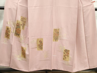 平和屋着物■訪問着　短冊花文　金彩　正絹　逸品　DABK3021qa