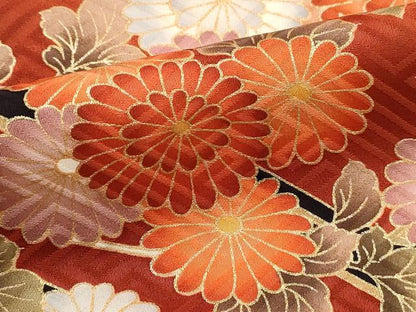 平和屋着物■豪華振袖　花車文　暈し染め　金彩　正絹　逸品　DABK3024qa