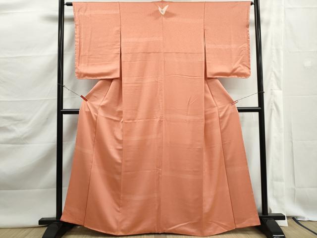 平和屋着物■上質な小紋　横段文　鹿の子　正絹　逸品　未使用　DABK3034qa