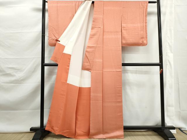平和屋着物■上質な小紋　横段文　鹿の子　正絹　逸品　未使用　DABK3034qa