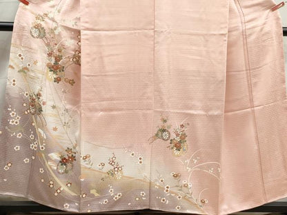 平和屋着物■訪問着　花車文　暈し染め　金彩　正絹　逸品　DABK3042qa