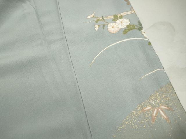 平和屋着物■豪華色留袖　駒刺繍　地紙流水花文　金彩　正絹　逸品　DABK3059qa