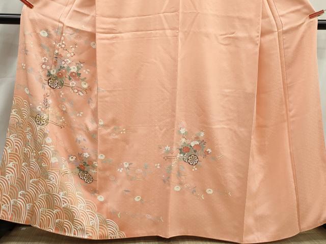 平和屋着物■訪問着　青海波花車文　金彩　正絹　逸品　DABK3060qa