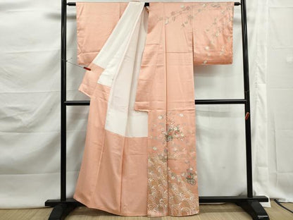 平和屋着物■訪問着　青海波花車文　金彩　正絹　逸品　DABK3060qa