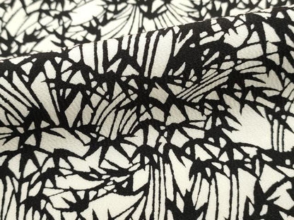 平和屋着物■上質な小紋　笹の葉文　型染め　正絹　逸品　DABK3062qa