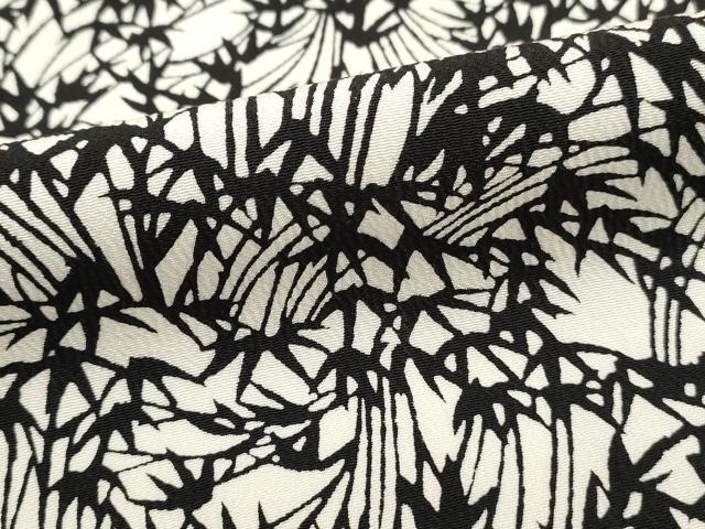 平和屋着物■上質な小紋　笹の葉文　型染め　正絹　逸品　DABK3062qa