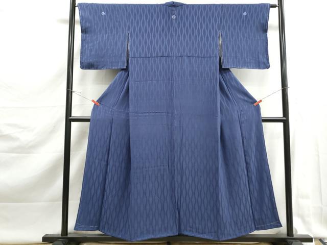 平和屋着物■豪華色留袖　立涌花地紋　深縹色　正絹　逸品　DABK3079qa