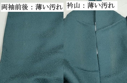 平和屋着物■中国三大刺繍　スワトウ刺繍　汕頭刺繍　色留訪問着　貝桶花文　錆浅葱色　正絹　逸品　DABK3094qa
