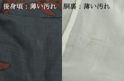 平和屋着物■本場大島紬　7マルキ　幾何学文　正絹　逸品　DABK3105qa