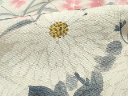 平和屋着物■訪問着　作家物　手描き　草花文　暈し染め　正絹　逸品　DABK3118qa