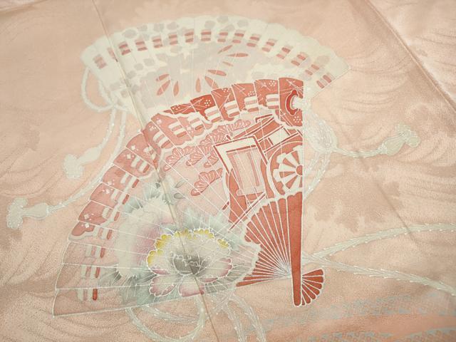 平和屋着物■訪問着　扇面貝桶花文　暈し染め　金銀彩　やまと誂製　正絹　逸品　DABK3120qa