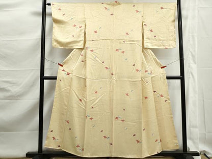 平和屋着物■上質な小紋　舞銀杏文　正絹　逸品　DABK3121qa