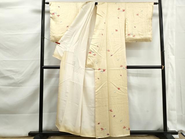 平和屋着物■上質な小紋　舞銀杏文　正絹　逸品　DABK3121qa