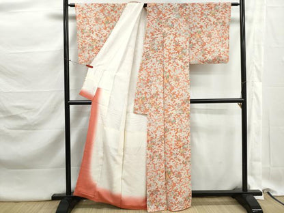 平和屋着物■上質な小紋　枝花文　金彩　正絹　逸品　DABK3123qa